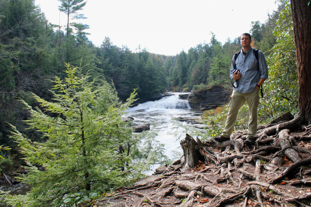 In the background, upper Swallow Creek Falls. 